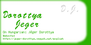 dorottya jeger business card